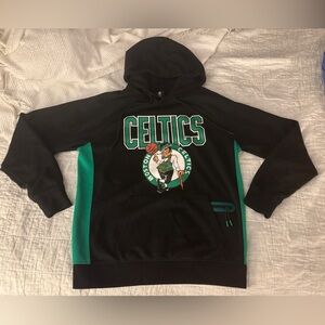 Boston Celtics Black & Green NBA Pro Zip Pocket Hoodie Sweatshirt Unisex Medium